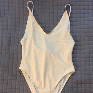 Cream Knit Bathing Suit